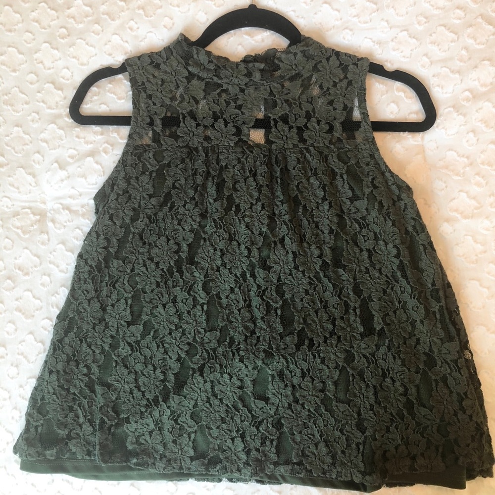 Half sheer Nabee lace top